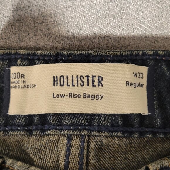 Low-Rise Dark Wash Baggy Jeans - Picture 3 of 3